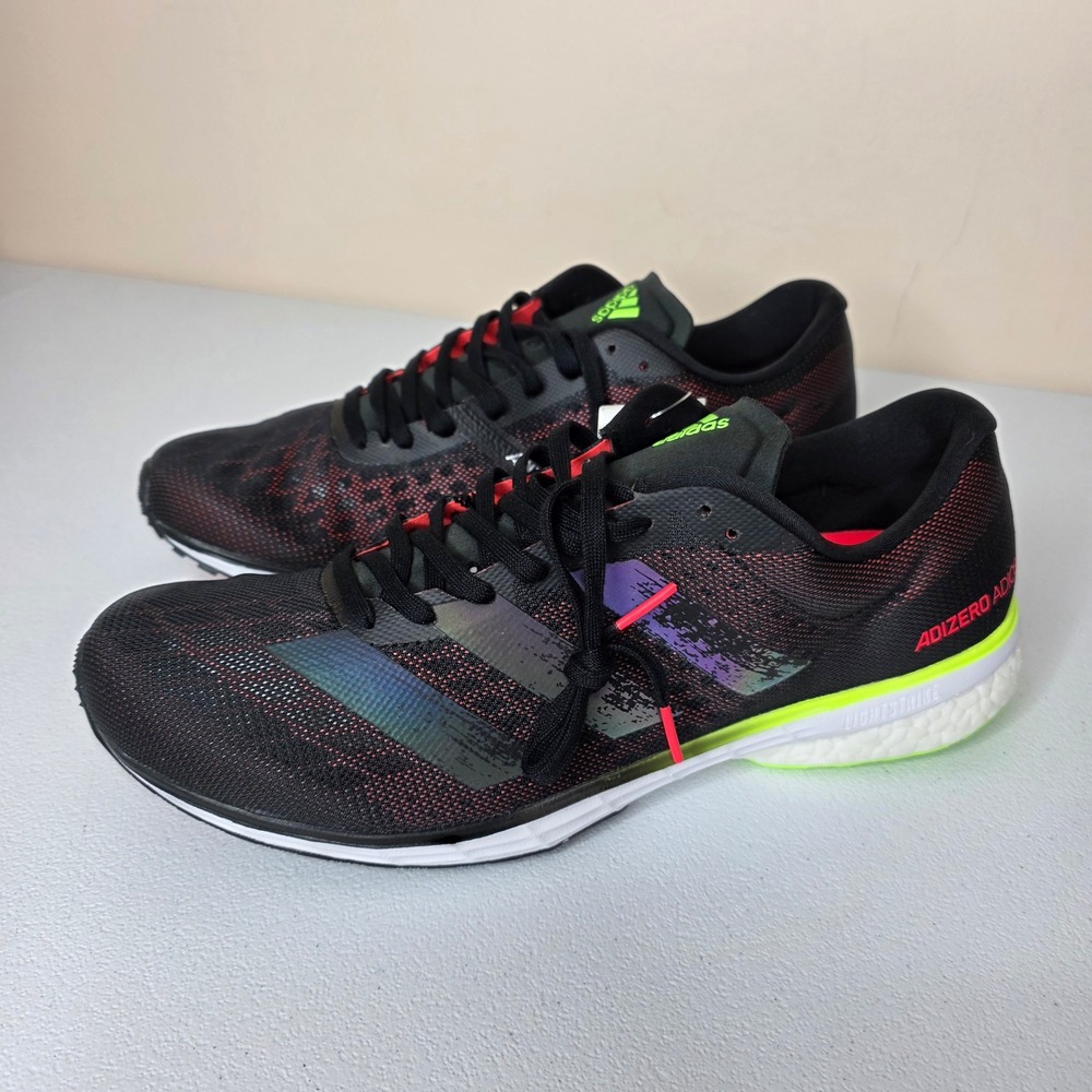 NEW Adidas Adizero Adios 5 Running Shoes Mens 12 Black EG4659 Lightstrike Boost
